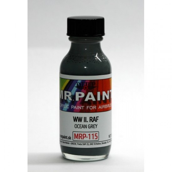 Acrylic Lacquer Paint - WWII RAF - Ocean Grey 30ml