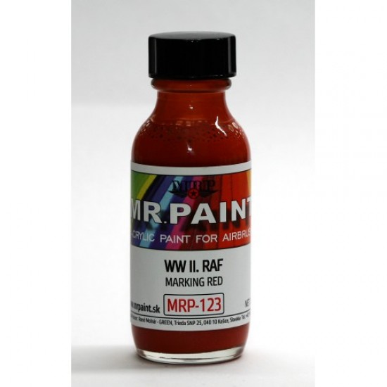 Acrylic Lacquer Paint - WWII RAF - Marking Red 30ml