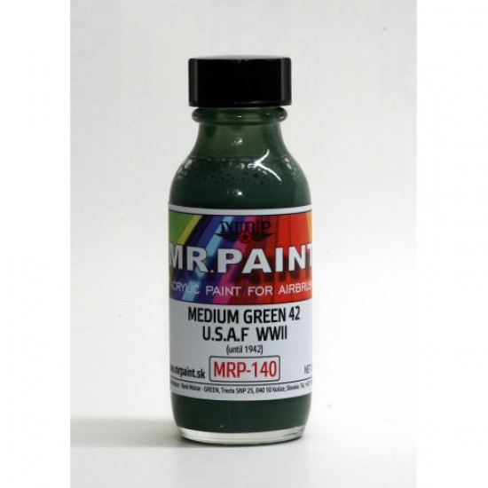 Acrylic Lacquer Paint - WWII USAF- Medium Green 42 (until 1942) 30ml