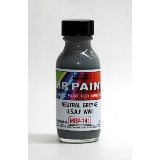 Acrylic Lacquer Paint - WWII USAF - Neutral Grey 43 (30ml)