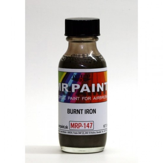 Acrylic Lacquer Paint - Burnt Iron 30ml