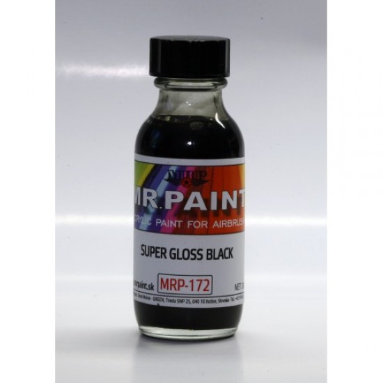 Acrylic Lacquer Paint - Super Gloss Black 30ml