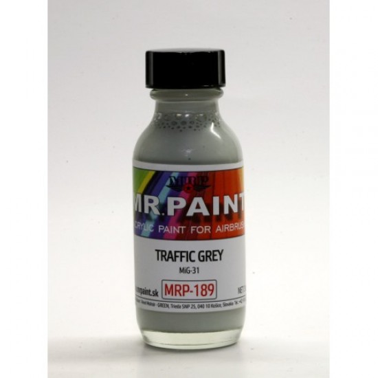 Acrylic Lacquer Paint - Traffic Grey for Mikoyan MiG-31 (30ml)