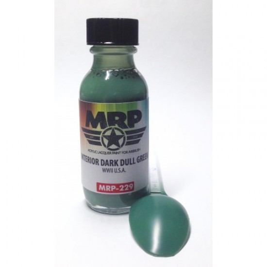 Acrylic Lacquer Paint - WWII US Interior Dark Dull Green 30ml