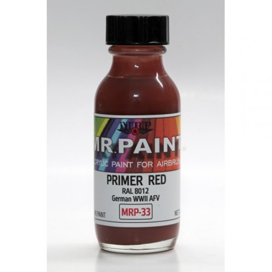 Acrylic Lacquer Paint - Primer Red (RAL 8012) 30ml