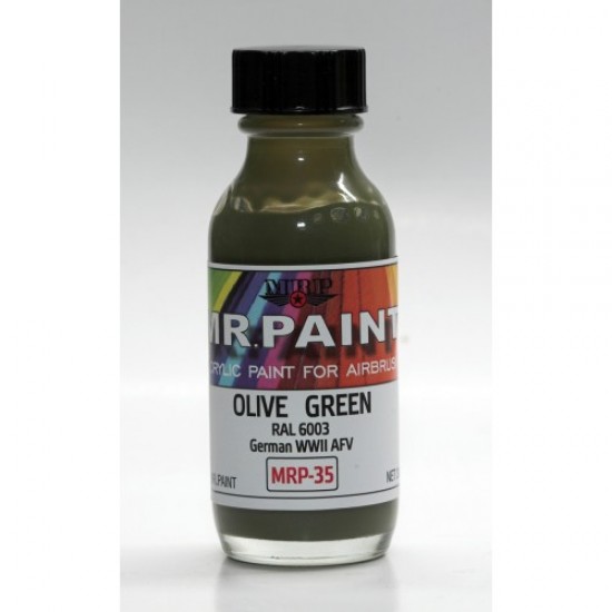 Acrylic Lacquer Paint - Olive Green (RAL 6003) 30ml