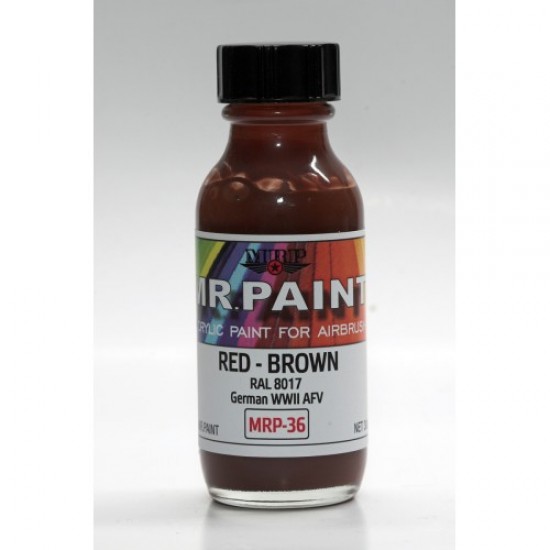 Acrylic Lacquer Paint - Red Brown (RAL 8017) 30ml