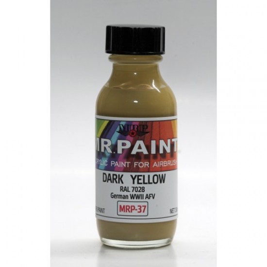 Acrylic Lacquer Paint - Dark Yellow (RAL 7028) 30ml