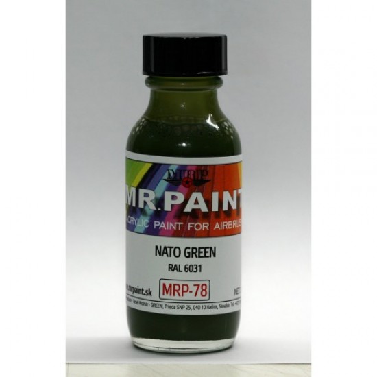 Acrylic Lacquer Paint - NATO Green (RAL 6031) 30ml
