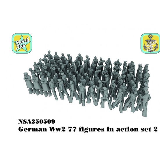 1/350 German Kriegsmarine WWII Figures in action Set 2