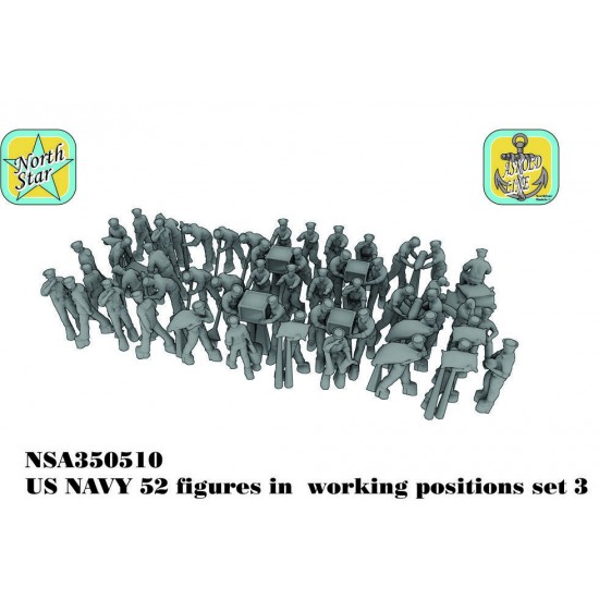 1/350 US Navy Figures in working positions Set 3