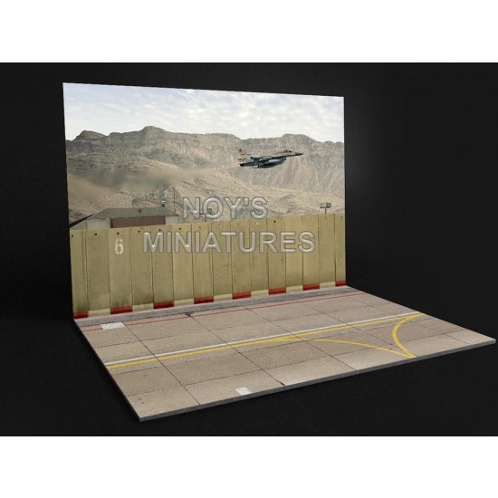 1/48 Airfield Tarmac Sheet: IDF/AF Airbase Set #1 Concrete Wall w/3D Component (3 sheets)