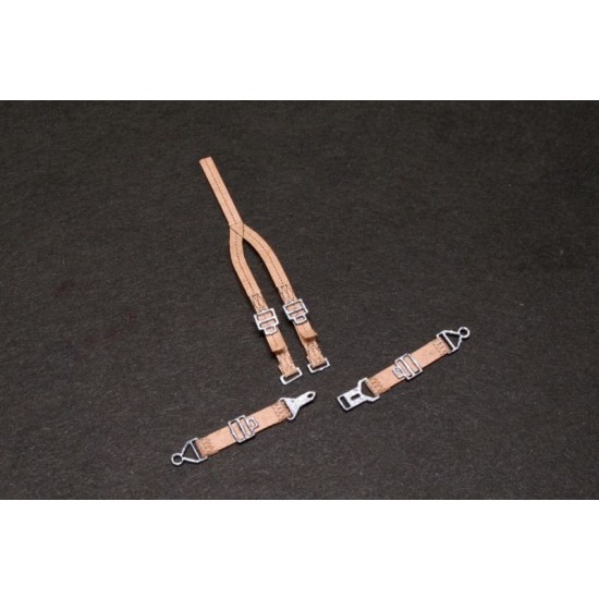 1/32 US Standard Airplane Seat Belts for 2 Planes (Craft Paper+Fiber)