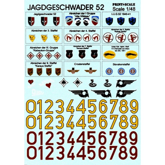 1/48 Jagdgeschwader 52 (JG 52) Decals