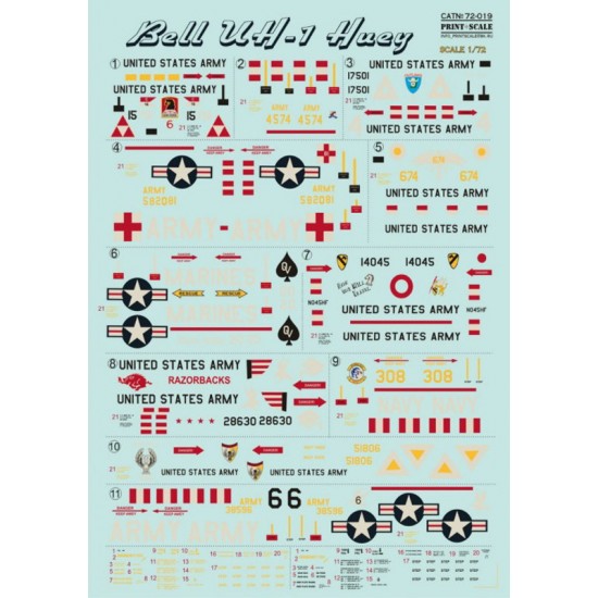 1/72 Bell UH-1 Huey Decals