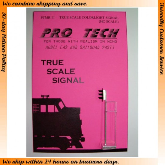 HO Scale True Scale Colorlight Signal (Three Lenses in Single Vertical Housing)