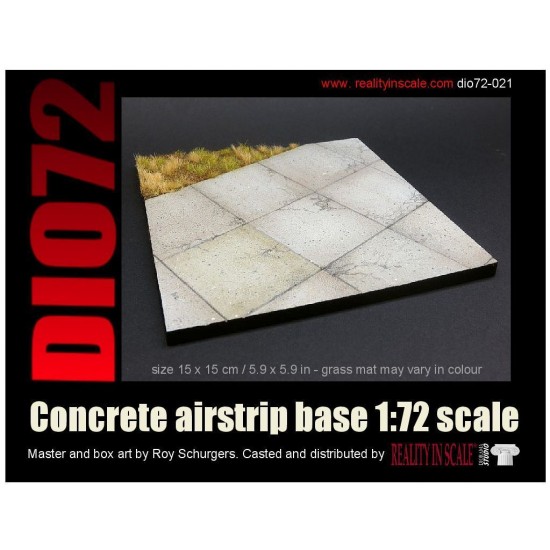 1/72 Concrete Airstrip Base (15cm x 15cm)