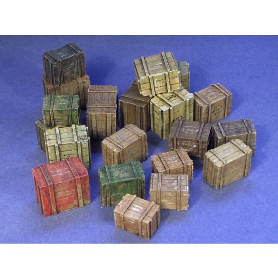1/35 Various Wooden Boxes (20 Boxes in 5 different styles)