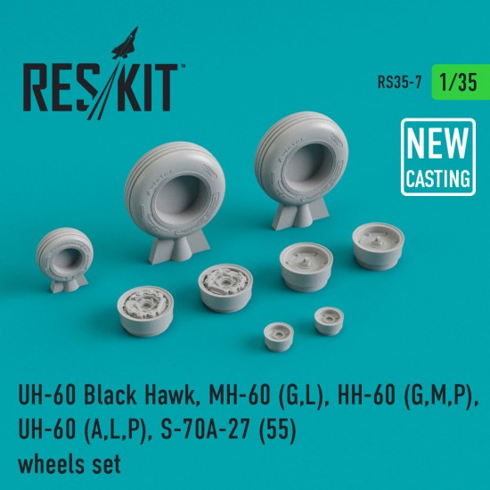 1/35 UH-60 (all versions) Wheels for Academy/Italeri kits