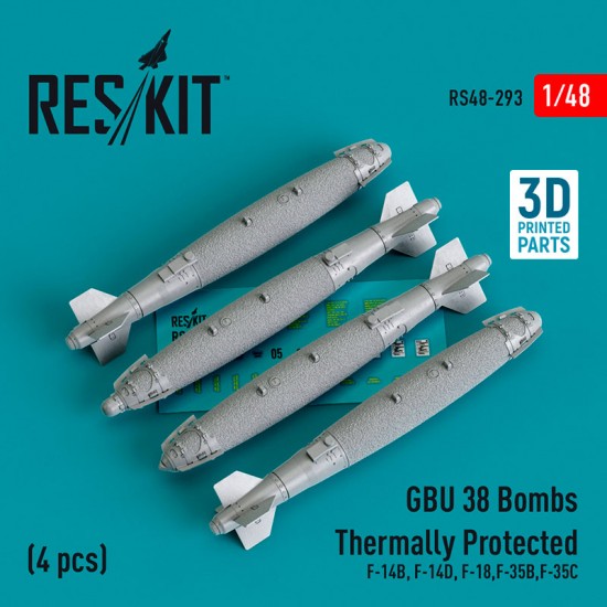 1/48 GBU 38 Bomb Thermally Protected (4pcs) for F-14B, F-14D, F-18, F-35B, F-35C