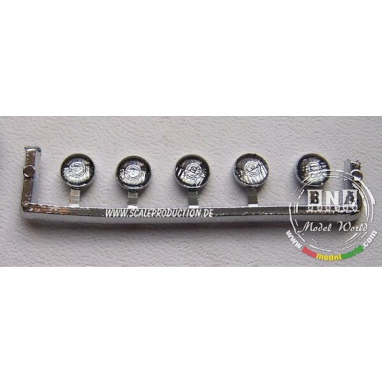 1/24 Auxiliary Headlights Chrome Plated - Diameter: 6mm (5pcs)