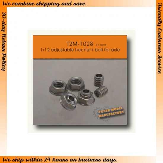 1/12 Adjustable Threaded Hex Nuts for MotoGp and other bikes
