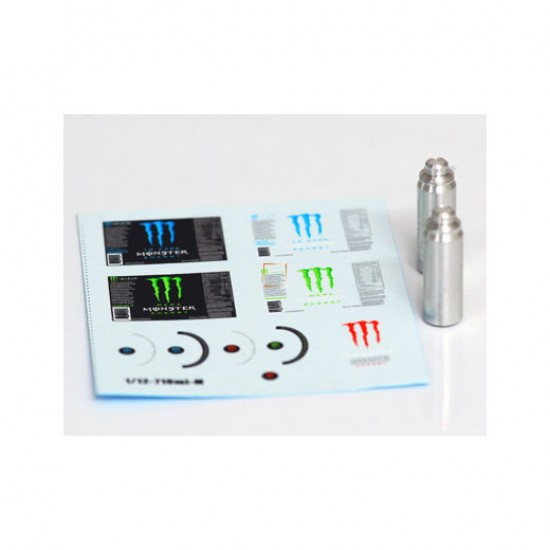 1/12 Monster Energy 710ml Cap Can (Machined Metal parts + Decals)