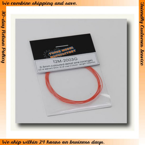0.5mm Coloured Detail Wire (Orange)