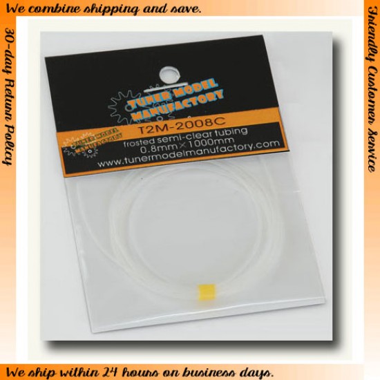 Frosted Semi-clear Tubing (approx. 0.8mm x 1000mm)