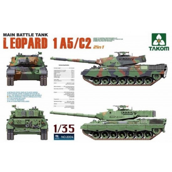 1/35 Leopard 1 A5/C2 Main Battle Tank (2 in 1)