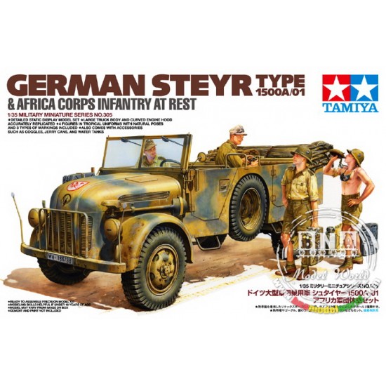 1/35 German Steyr Type 1500A/01 & Africa Corps Infantry