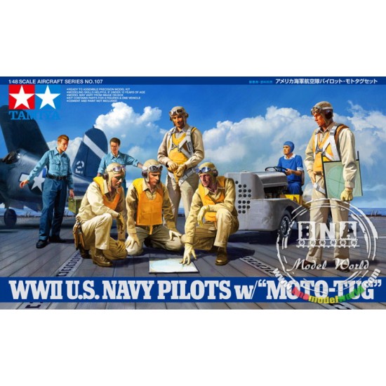 1/48 WWII US Navy Pilots w/Moto Tug