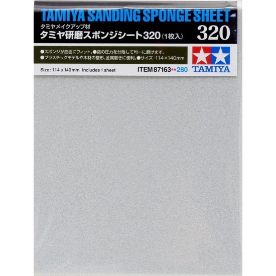 Sanding Sponge Sheet - #320 (1pc, 140mm x 114mm)