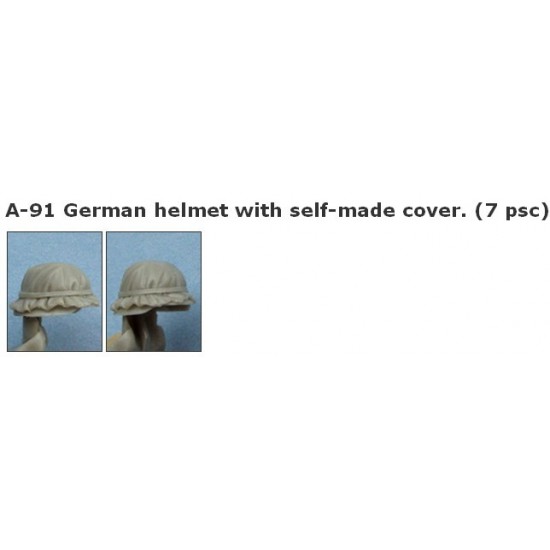 1/35 German helmet with self-made cover. A-91