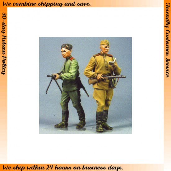 1/35 Red Army Men #2, Summer 1943-1945 (2 Resin Figures, 6 Heads)
