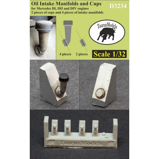 1/32 Oil Intake Manifolds & Cups for Mercedes DI/DII/DIV (2 Cups and 4 Intake Manifolds)