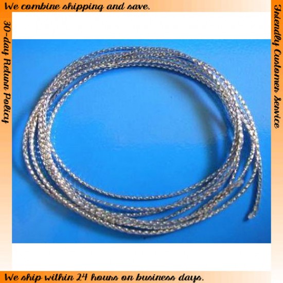 Fuel Line - Silver Metallic Braid (Diameter: 0.8mm, Length: 1 metre)