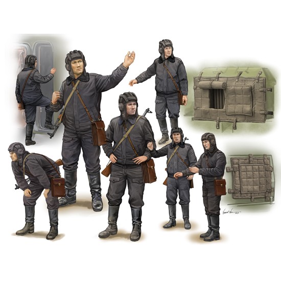 1/35 Soviet Soldiers - Scud B Crew (7 Figures)