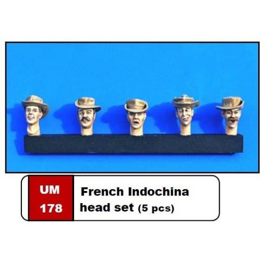1/35 French Indochina Head Set #1 (5 Heads)