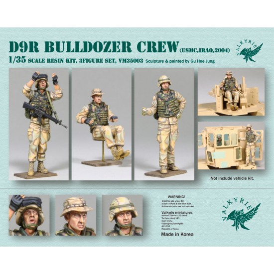 1/35 USMC in Iraq 2004 D9R Bulldozer Crew Set for Meng kit (3 Figures)