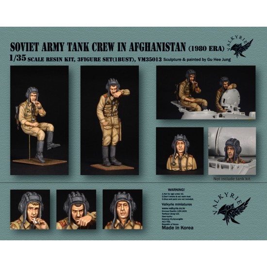 1/35 Soviet Army Tank Crew in Afghanistan 1980 Era for T-62 Series (2 Figures and 1 Bust)