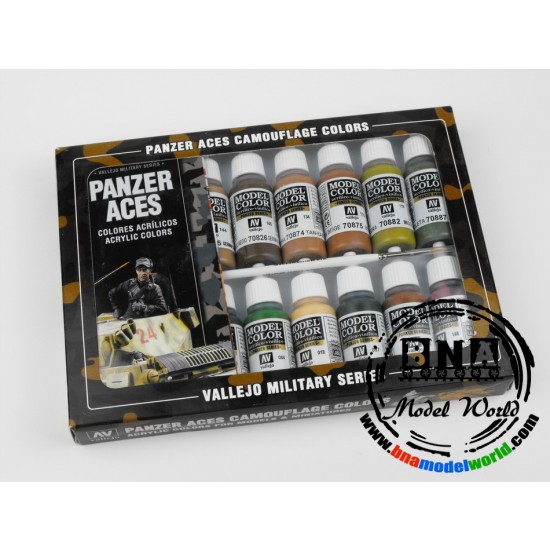 Panzer Aces Camouflage Paint Set (16 x 17ml)
