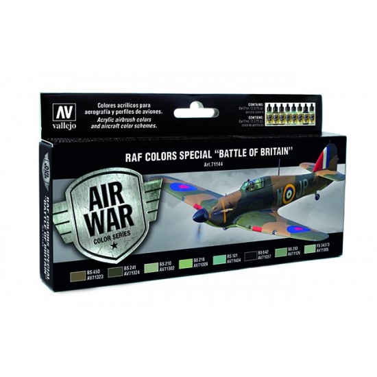 Model Air Acrylic Paint Set - RAF Colours Special "Battle of Britain" (8 x 17ml)