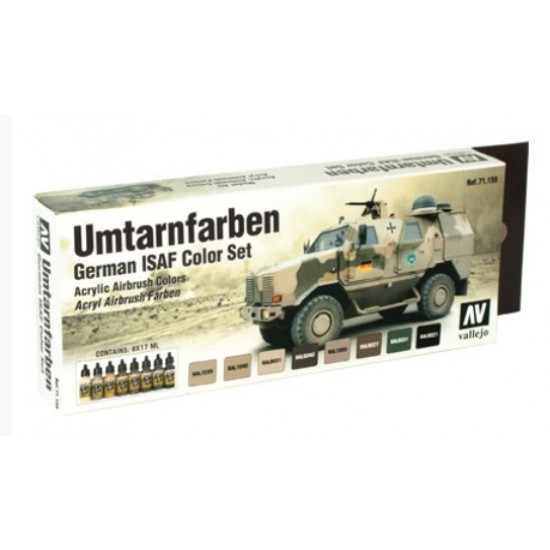 Model Air Acrylic Paint Set - Umtarnfarben German ISAF Colours (8 x 17ml)