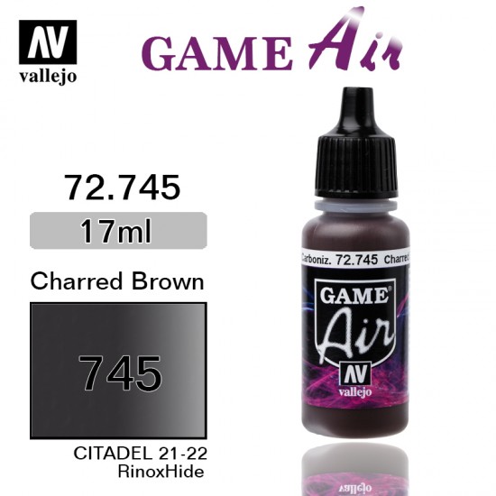 Game Air Acrylic Paint - Charred Brown 17ml