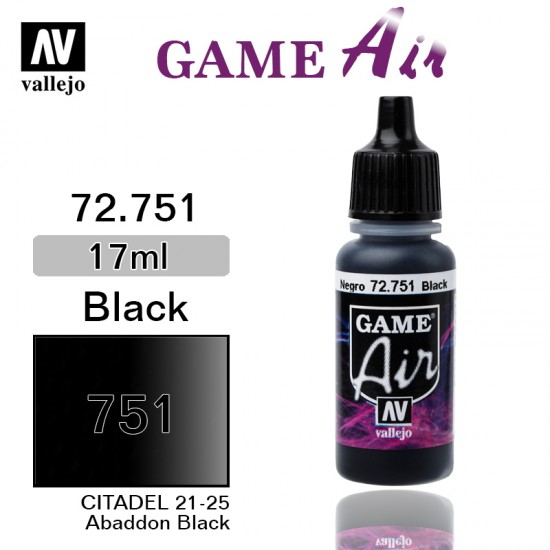 Game Air Acrylic Paint - Black 17ml