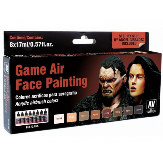 Game Air Acrylic Paint Set - Face (Male and Female) (8 x 17ml)