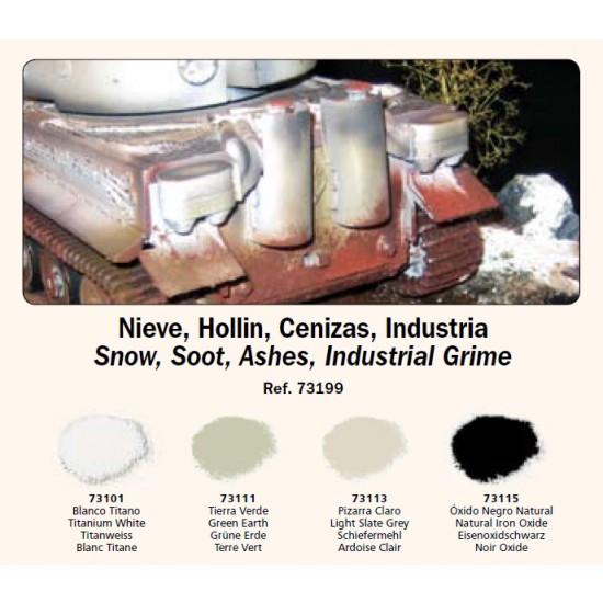 Pigment Set 4 - Snow, Soot, Ashes and Industrial Grime (4 x 30ml)