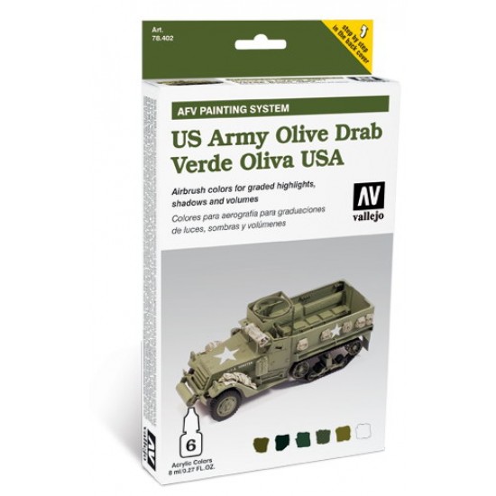 US Army Olive Drab - AFV Painting System (6 x 8ml)
