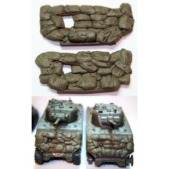 1/35 Sherman M4A3 Sandbag Fronts (2 pack) Set 1 for Tamiya kit #35250/35251
